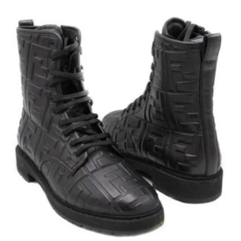 fendi embossed combat boots|Fendi plaid cowboy boots.